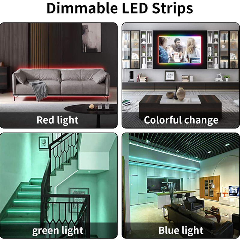 DC12V 16.5ft/5m RGB WiFi Smart Control Flexible LED Strip Light Kit, 30LEDs/M, Work With Alexa & Google Assitant